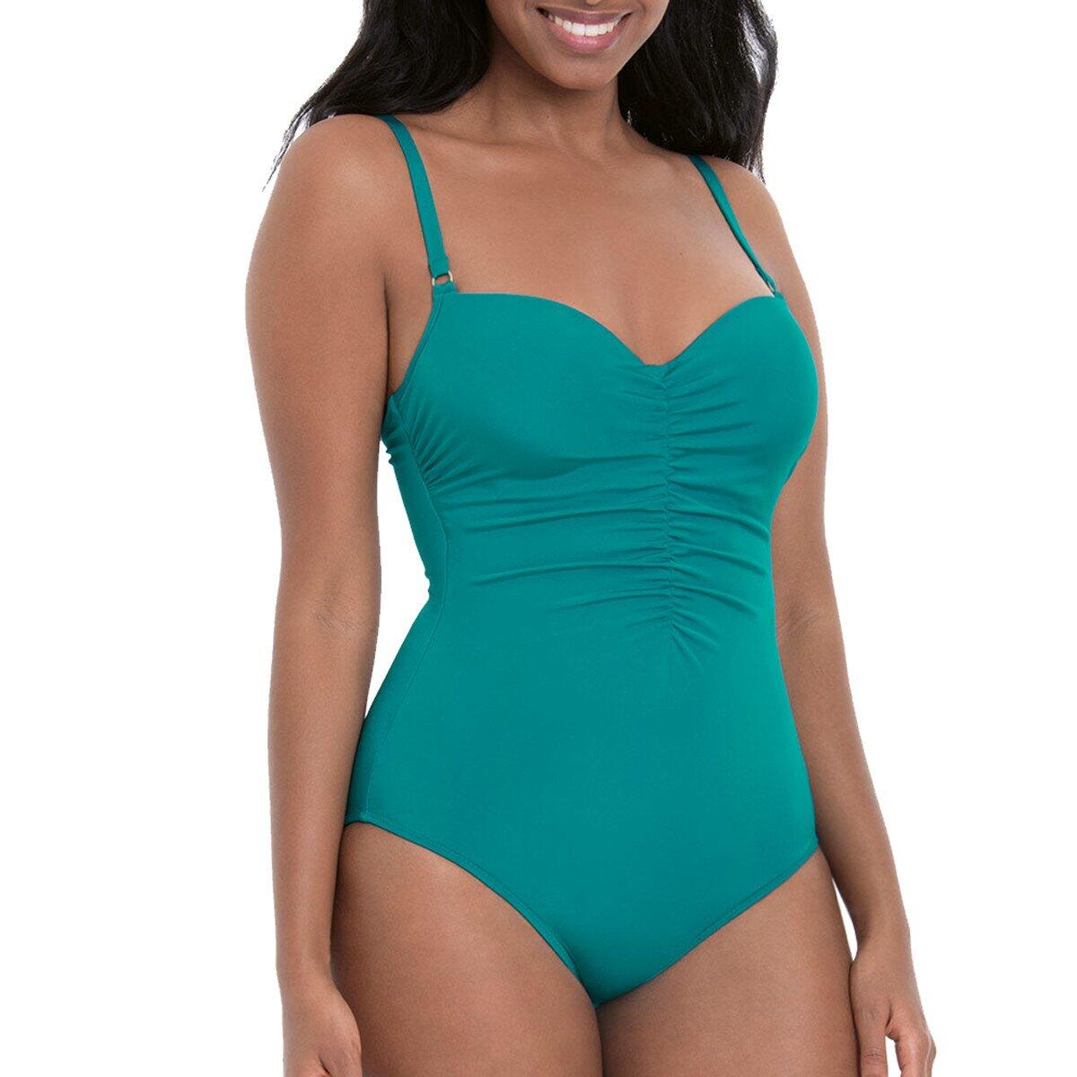 Maillot de bain gainant femme ventre plat grande taille Decathlon